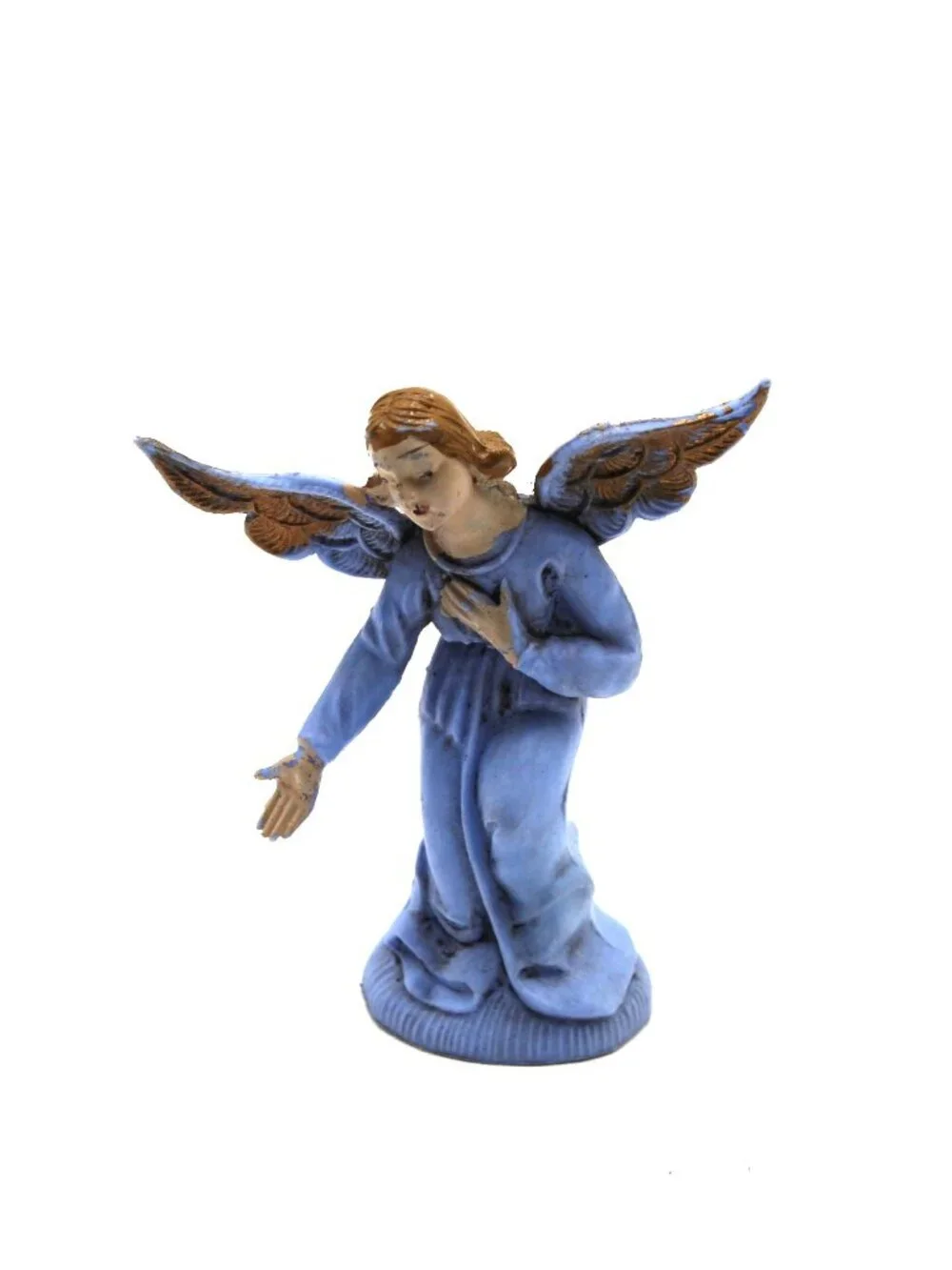 Vintage 2.8” Italy Depose Nativity Angel Blue Figure Christmas Holiday Decor